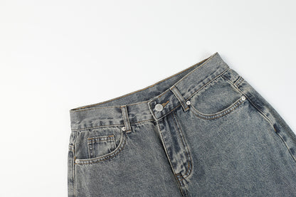Panel Design Wide Leg Denim Jeans WN25497