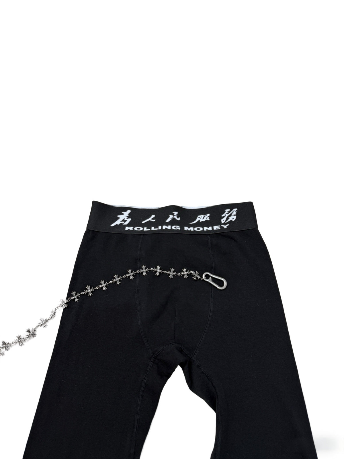 Typography Waist Chain Detail Thermal Pants WN27412