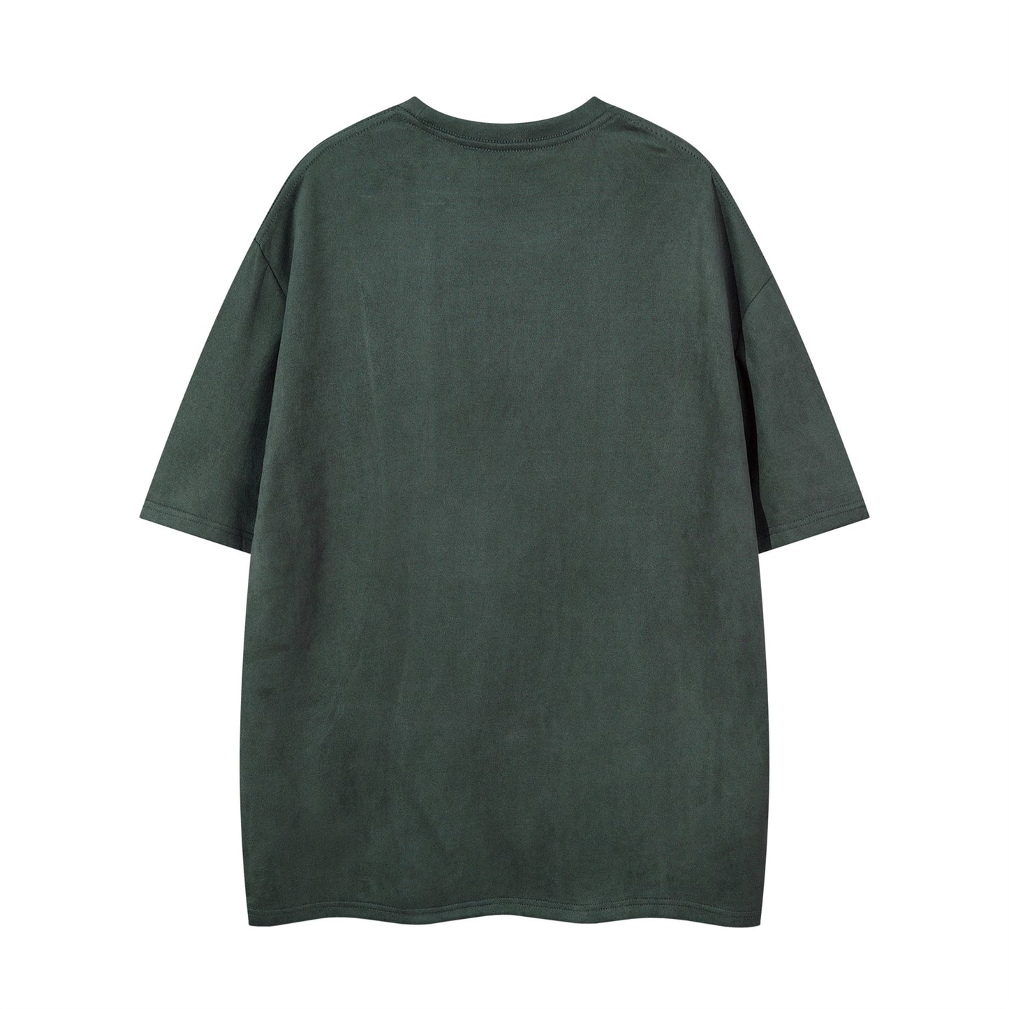 Thorn Embroidery Suede Oversize Short Sleeve T-Shirt WN16219