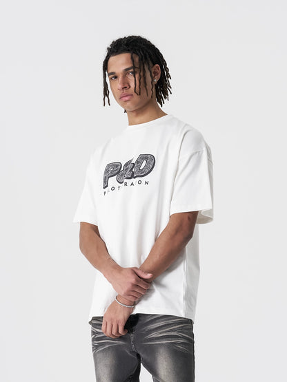 Washed Logo Print Oversize Short Sleeve T-Shirt WN17507