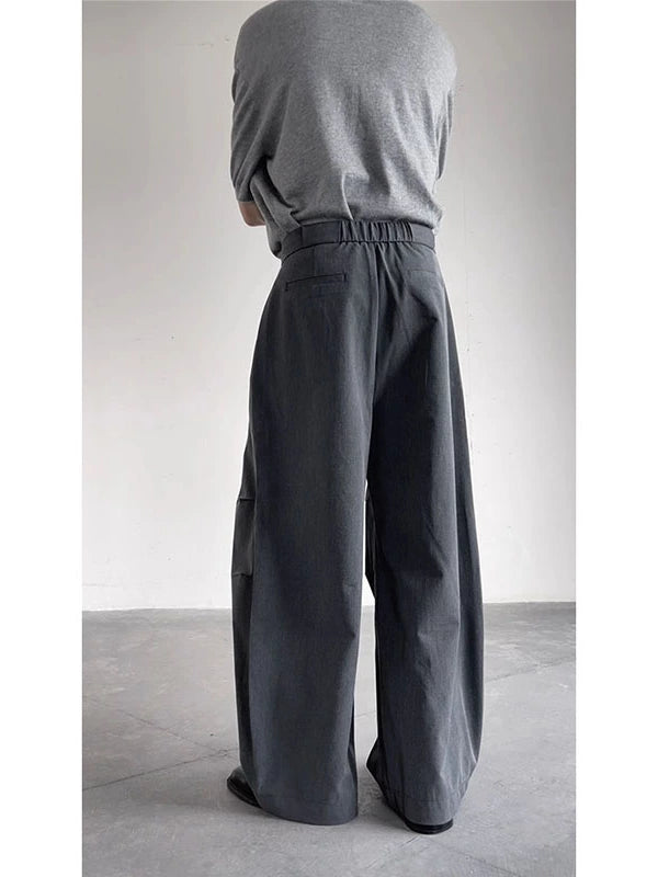Curved Blade Wide Leg Dragging Trousers WN19330