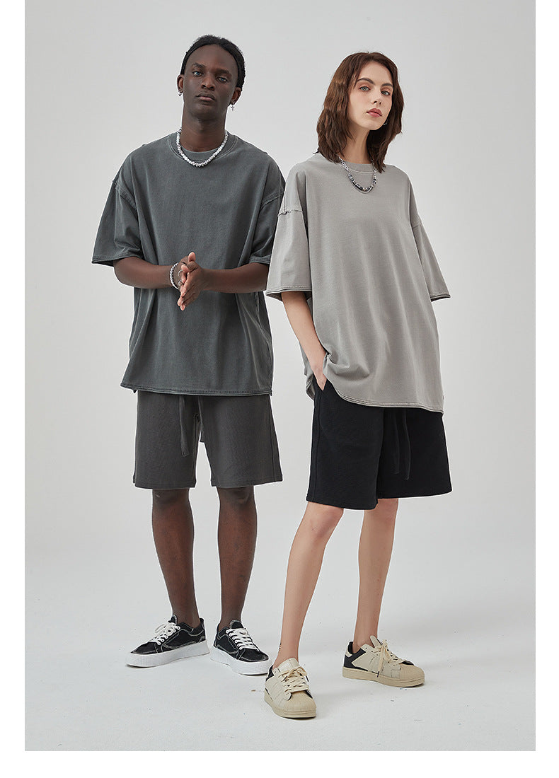 Oversize Washed Short-sleeve T-shirt WN6626