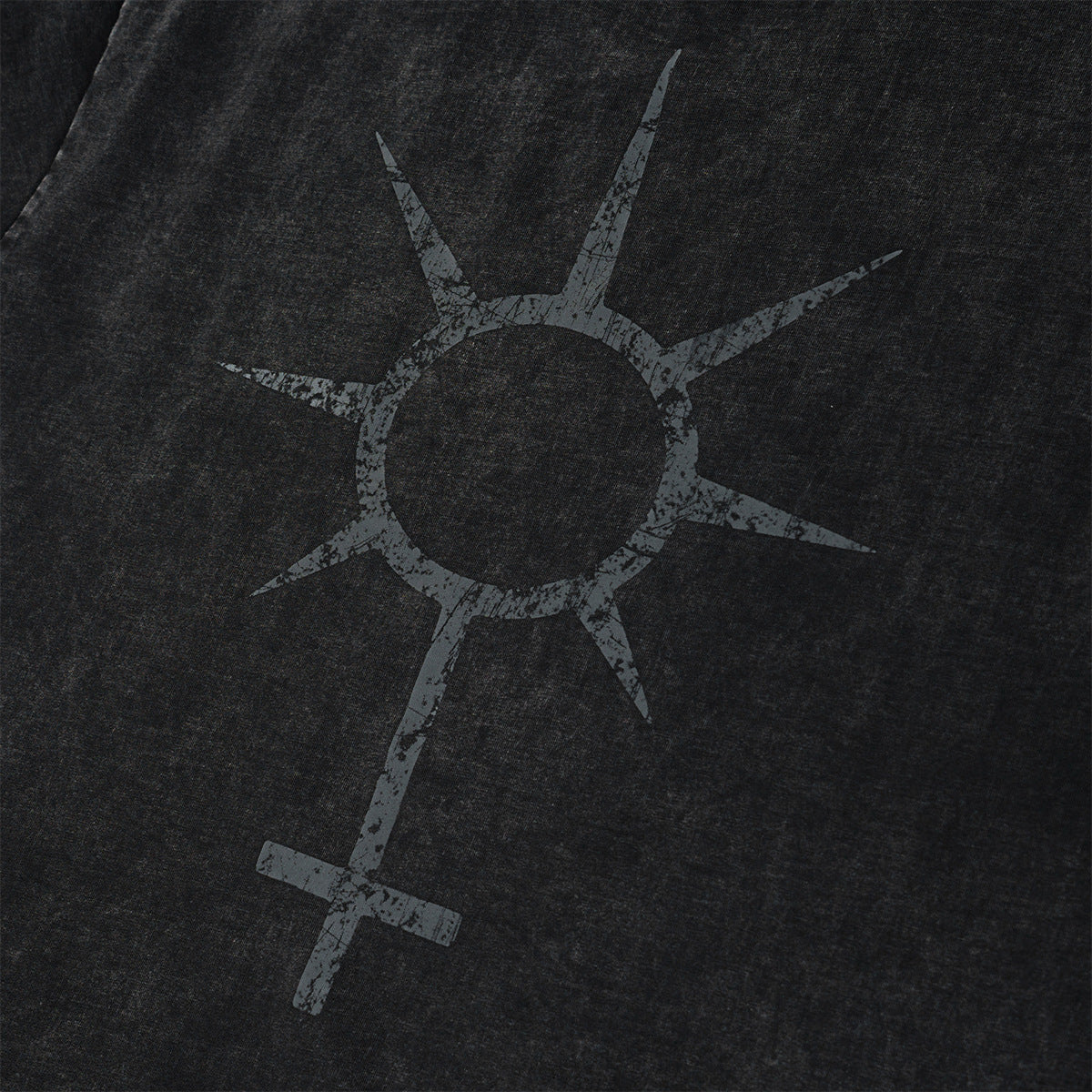 Fade Washed Skull Number Print Short Sleeve T-Shirt WN25769