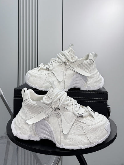 Embroidery Panel Chunky Sole Sneakers WN24574
