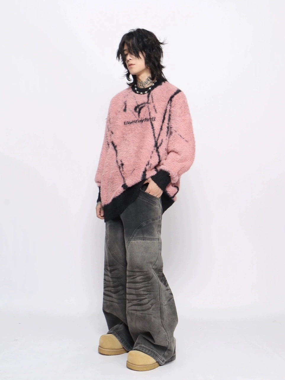 Brushed Oversize Knit Sweater WN10945