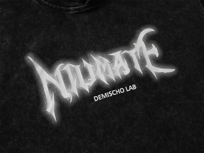 Washed Letter Print Oversize Hoodie WN11517