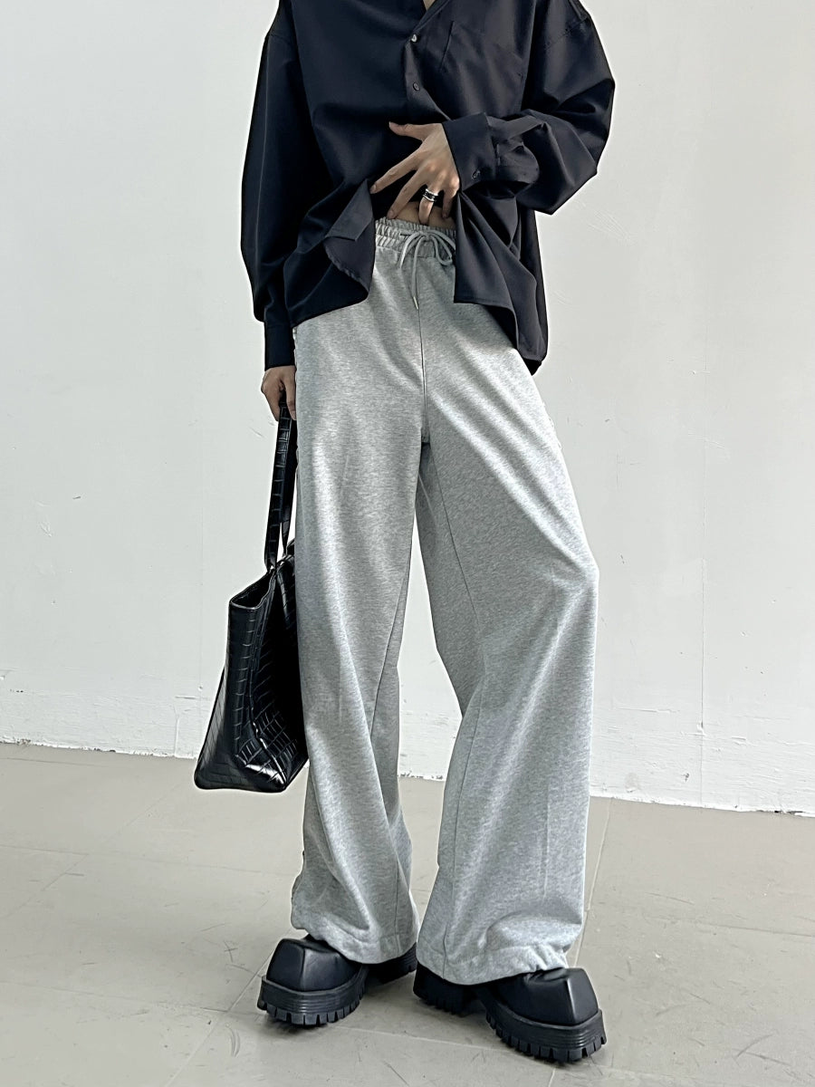 Patchwork Straight-Leg Draped Sweat Pants WN11653