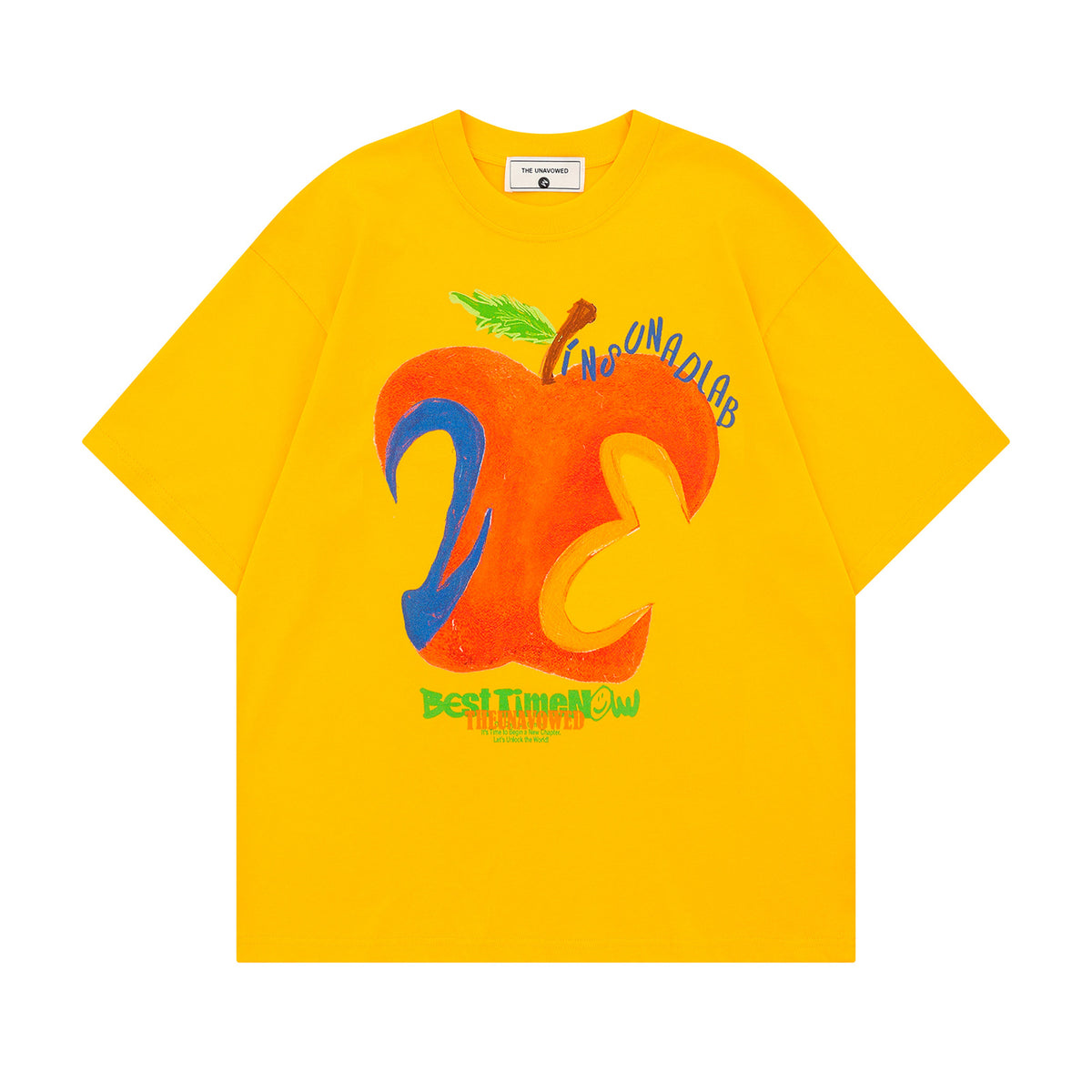Apple Letter Print Short Sleeve T-Shirt WN26920