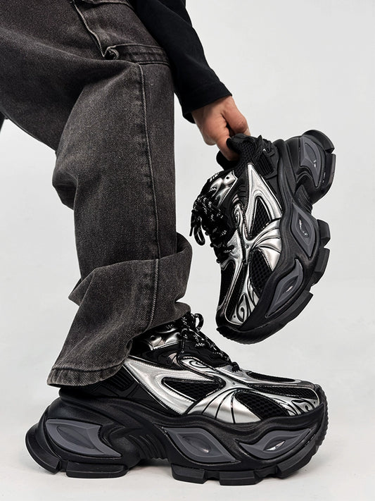 Chunky Heterochromatic Sporty Sneakers WN19107