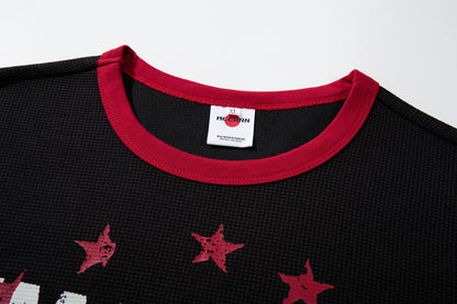 Waffle Graphic Print Short Sleeve T-Shirt WN25633