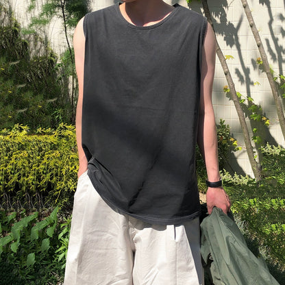 Simple Design Sleeveless T-Shirt WN20319