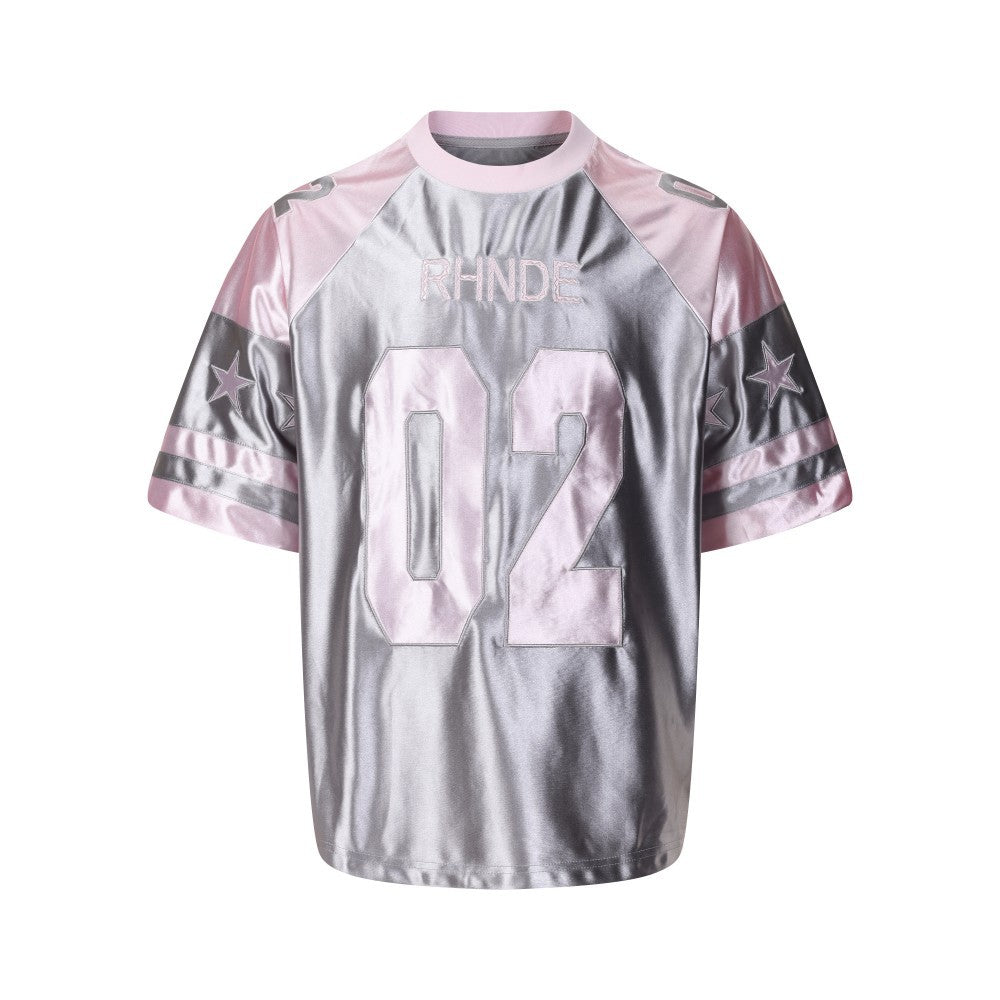 Number Graphic Raglan Short Sleeve Shirt WN28091
