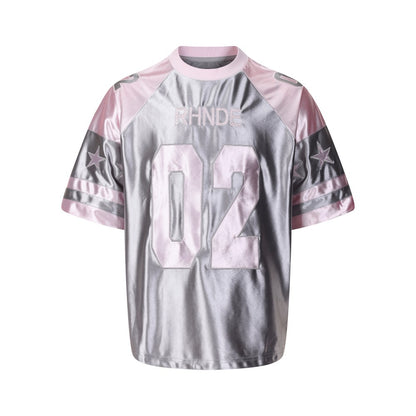 Number Graphic Raglan Short Sleeve Shirt WN28091