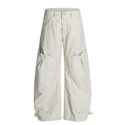 Curved Panel Wide Leg Pants WN26004
