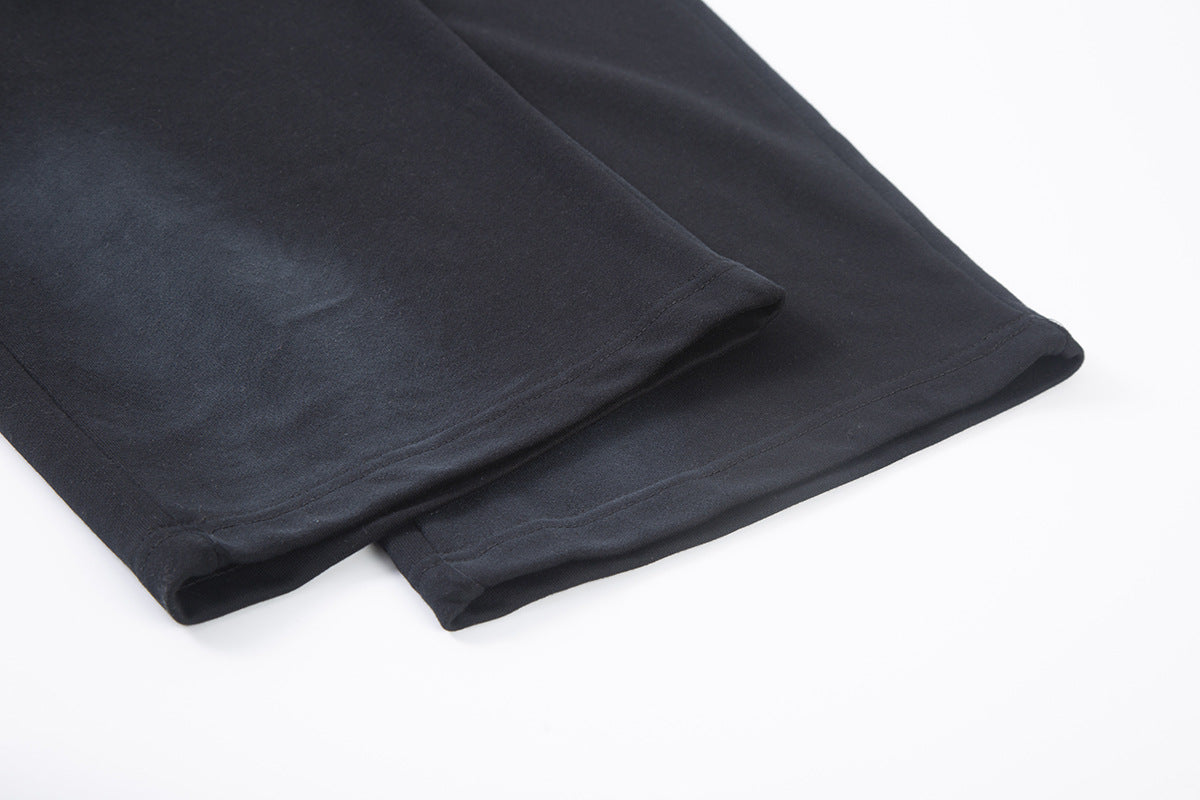 Spray Paint Gradient Embroidery Wide Leg Sweatpants WN28007