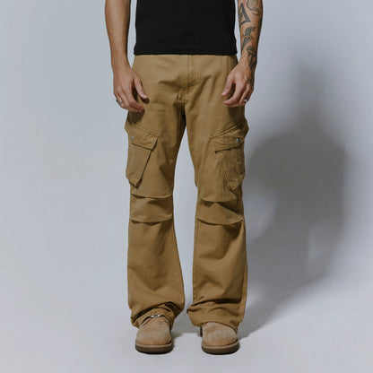 Wrinkle Multi-Pocket Cargo Denim Jeans WN17479