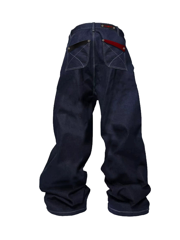 Three-Button Wide Leg Denim Jeans WN20884