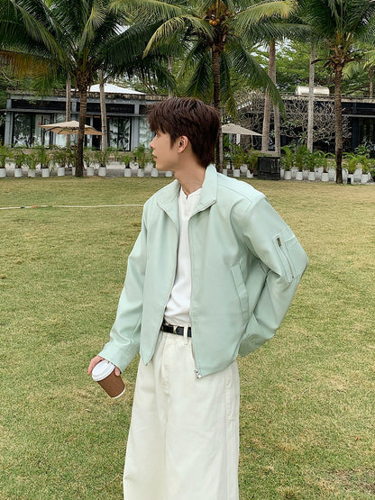 Stand Neck Zipper Jacket WN20393