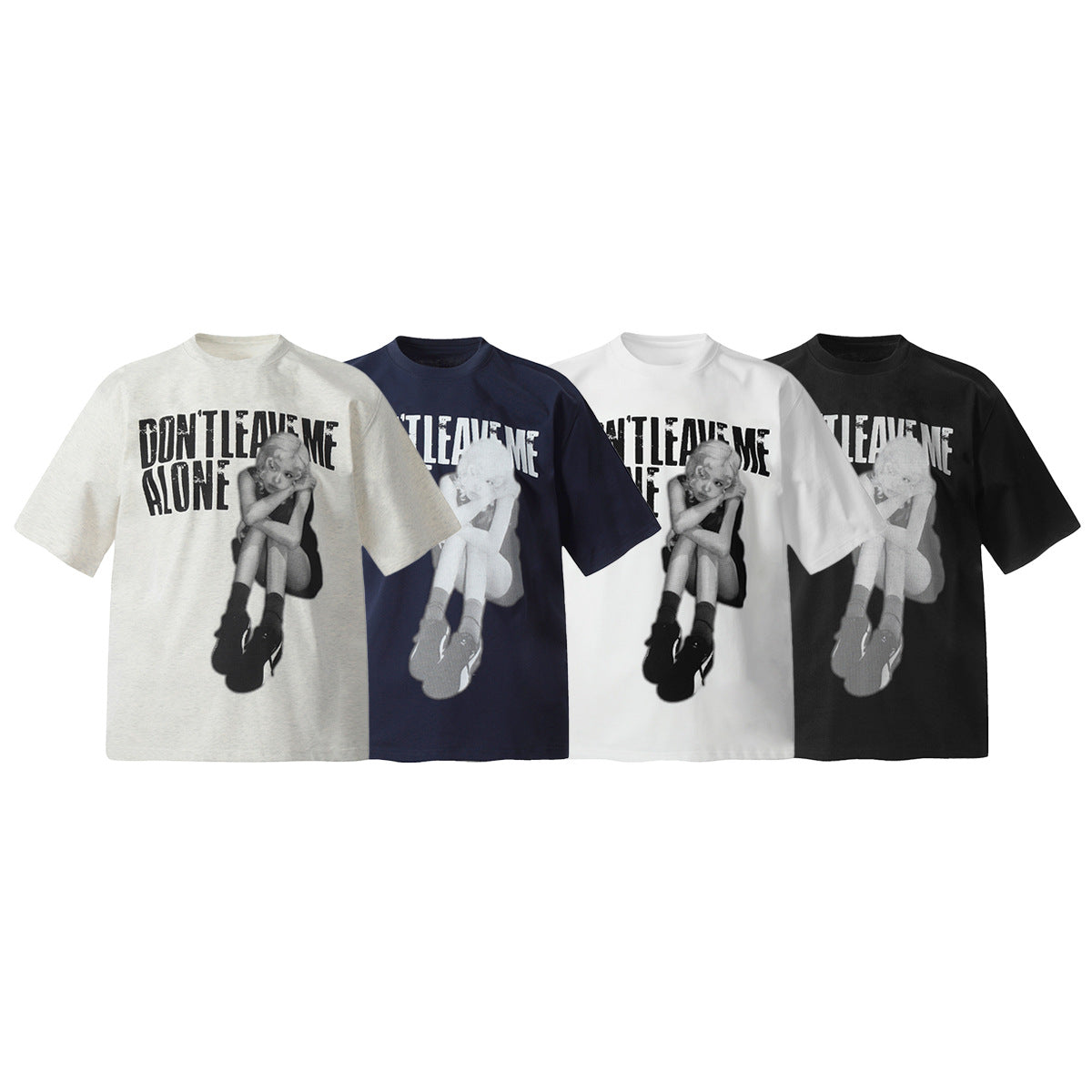 Abstract Character Print Short Sleeve T-Shirt WN25659