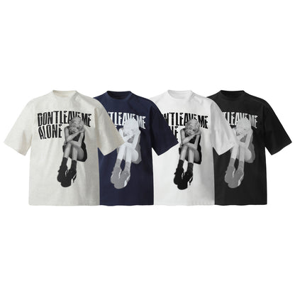 Abstract Character Print Short Sleeve T-Shirt WN25659