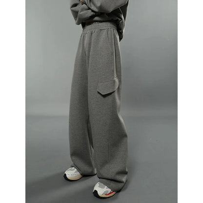 Oversize Zipper Hoodie & Wide-leg Sweatpants Setup WN4569