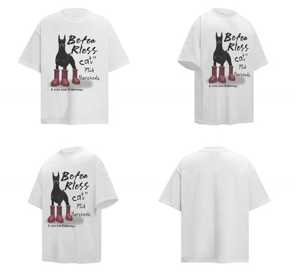 Dog Graphic Letter Print Short Sleeve T-Shirt WN26224