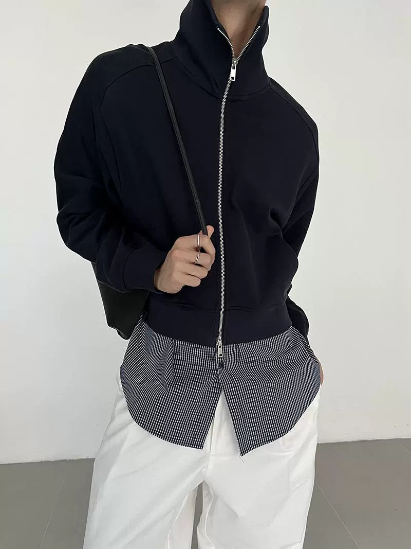 Zipper Stand Neck Short Jacket WN21568