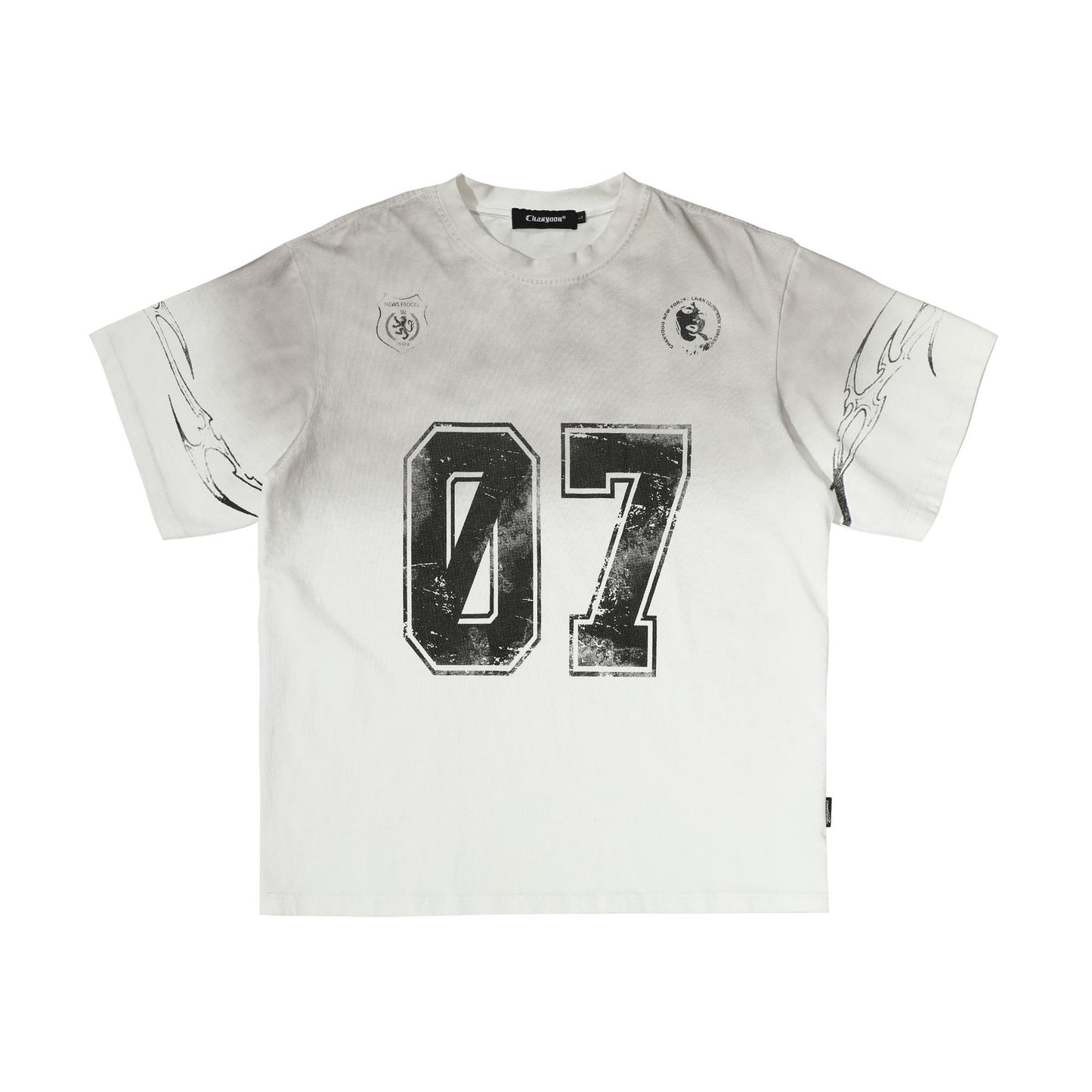 Washed Number Print Short Sleeve T-Shirt WN25385