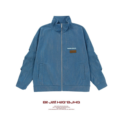 Corduroy Bomber Zipper Jacket WN9746