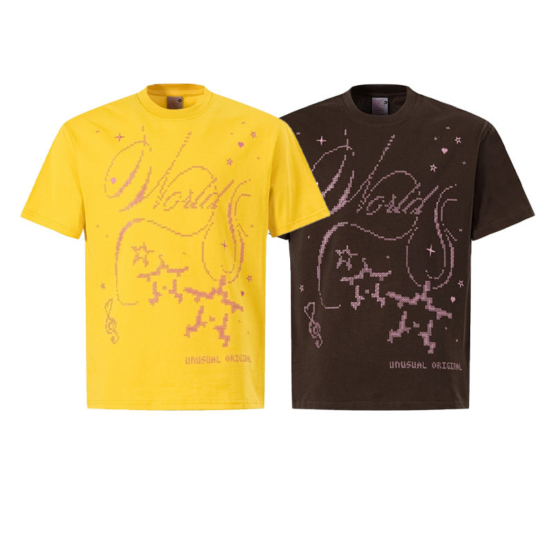 Graphic Embroidery Short Sleeve T-Shirt WN25893