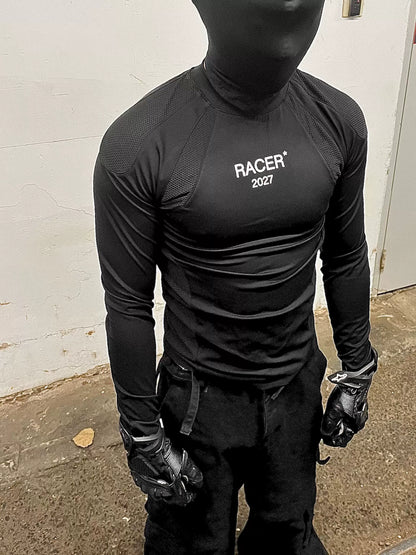 Sharkskin Functional Patchwork Long Sleeve T-Shirt WN18075