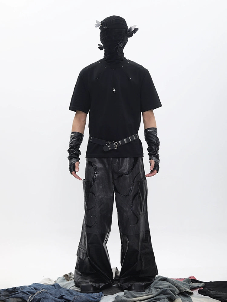 Studs Design Short Sleeve T-Shirt WN18680