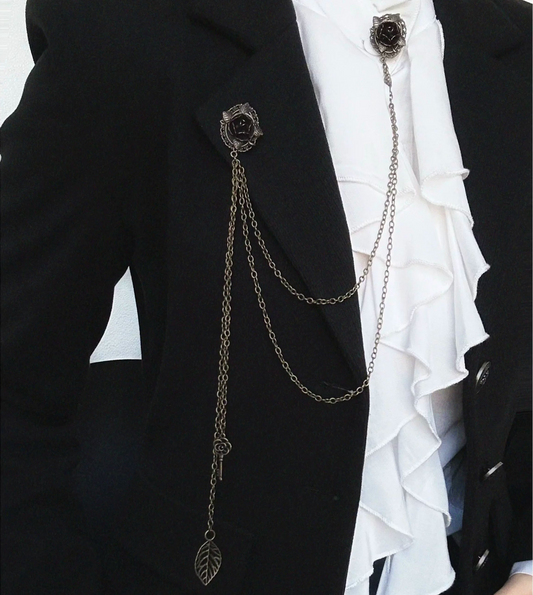 Rose Chain Double Brooch WN23135