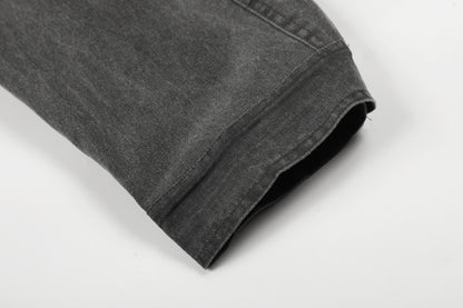 Washed Cross Patch Embroidery Jacket WN23043