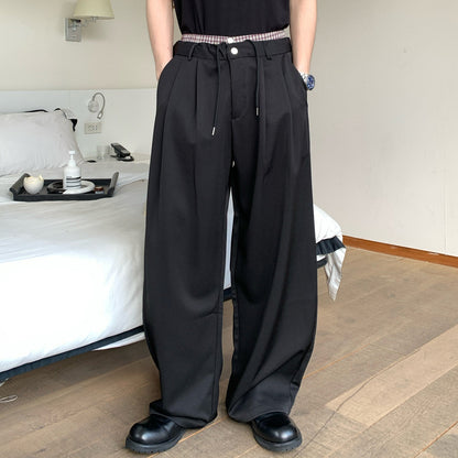 Check Layered Wide Leg Trousers WN24948