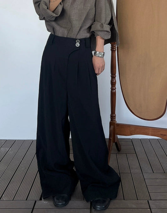 High Waist Wide Leg Straight Trousers WN20015