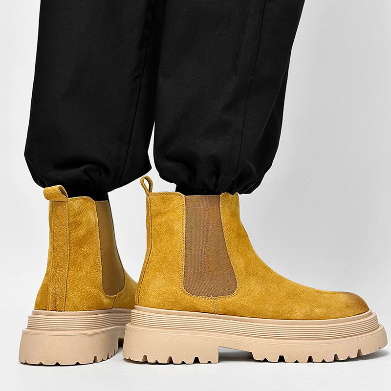 Suede Side Gore Thick Sole Short Boots WN24506