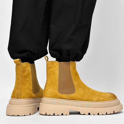 Suede Side Gore Thick Sole Short Boots WN24506