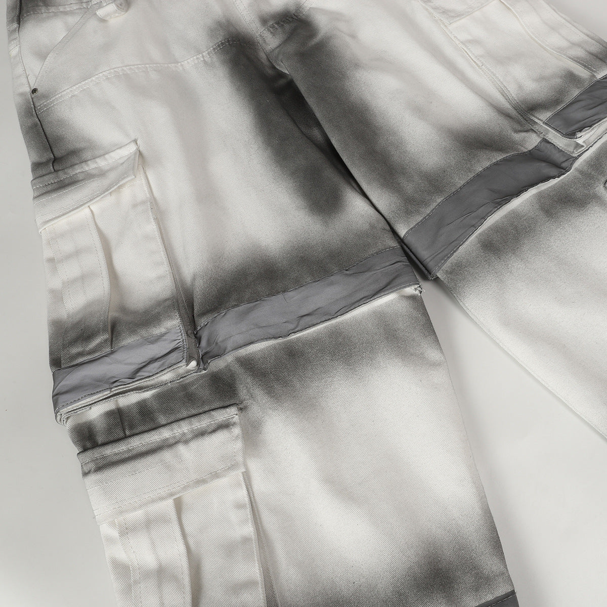 Spray Print Wide Leg Cargo Pants WN23110