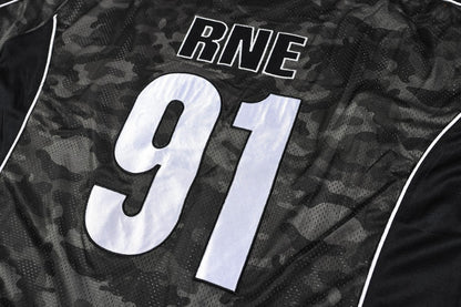 Camouflage Letter Badge Embroidery Contrast Patchwork Oversize Short Sleeve T-Shirt WN27902