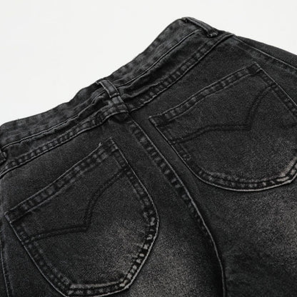 Washed Panel Denim Jeans WN13093