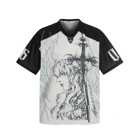 Illustration Print Short Sleeve T-Shirt WN25793