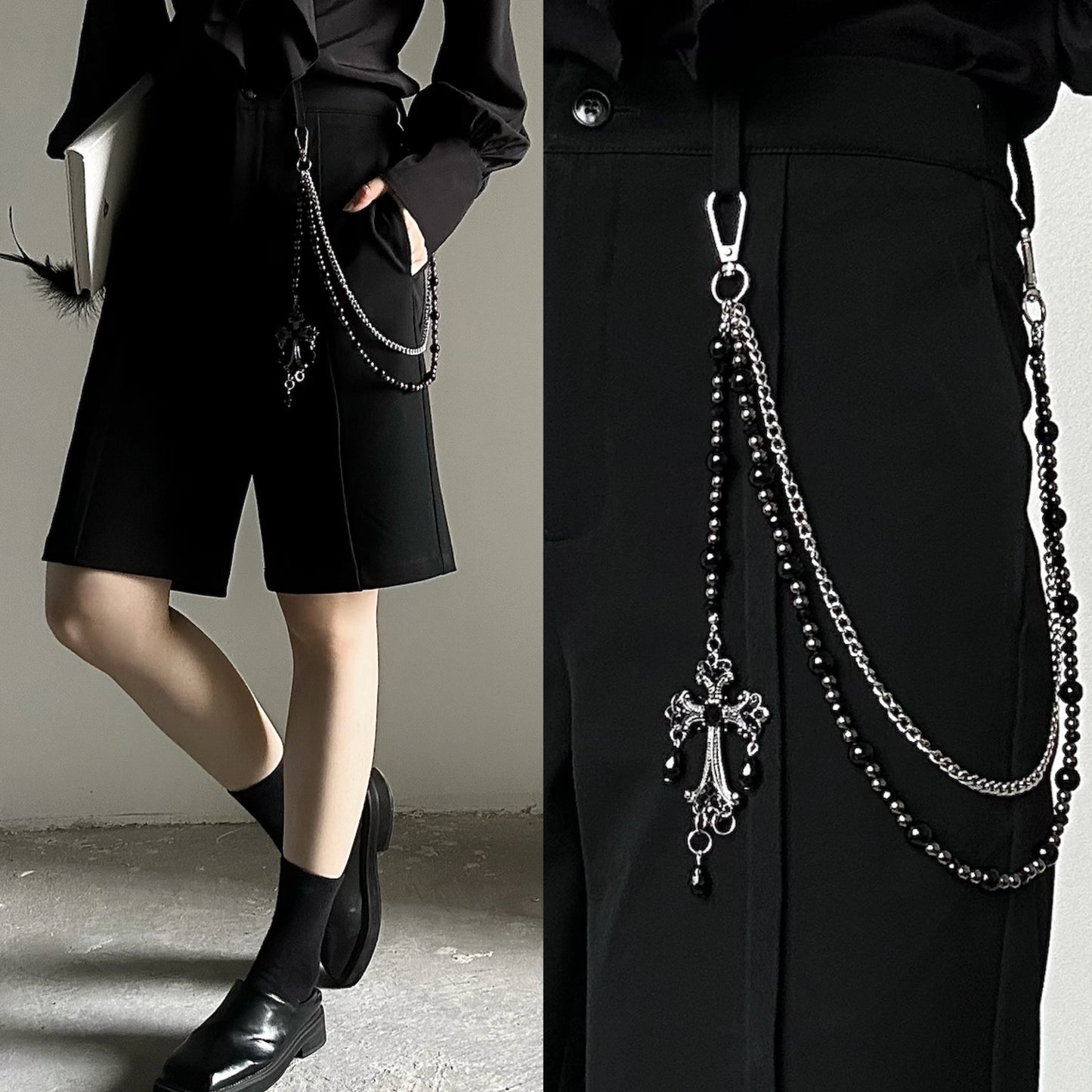 Cross Pendant Design Waist Chain Accessory WN19645