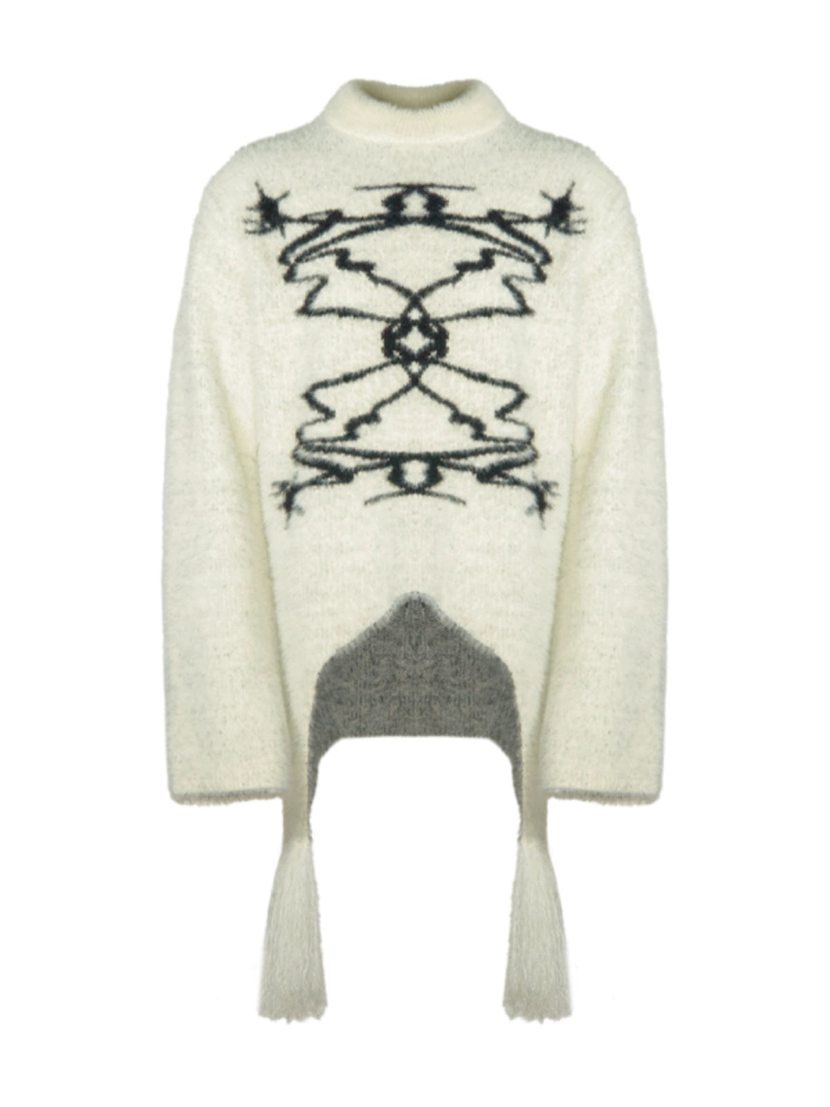 Fake Mink Graphic Embroidery Knit Sweater WN18934