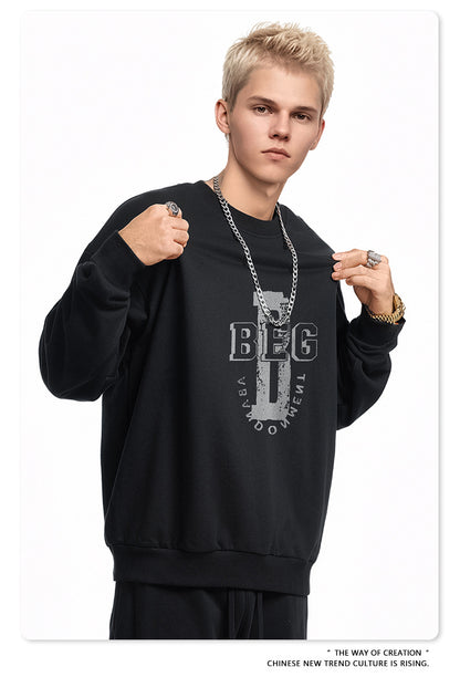 Print Oversize Crewneck Sweatshirt WN9949