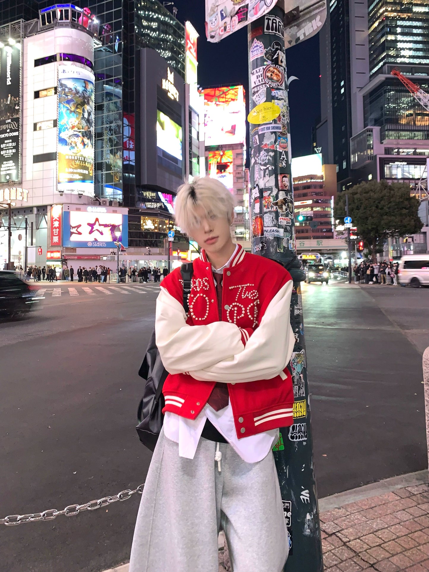 Colorblock Knit Patchwork Jacket WN19836