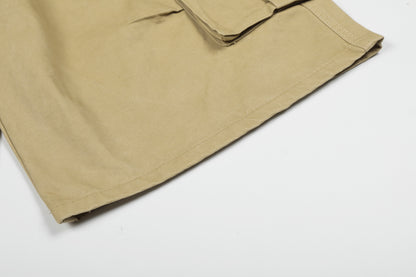 Washed Wide Leg Cargo Half Pants WN25647