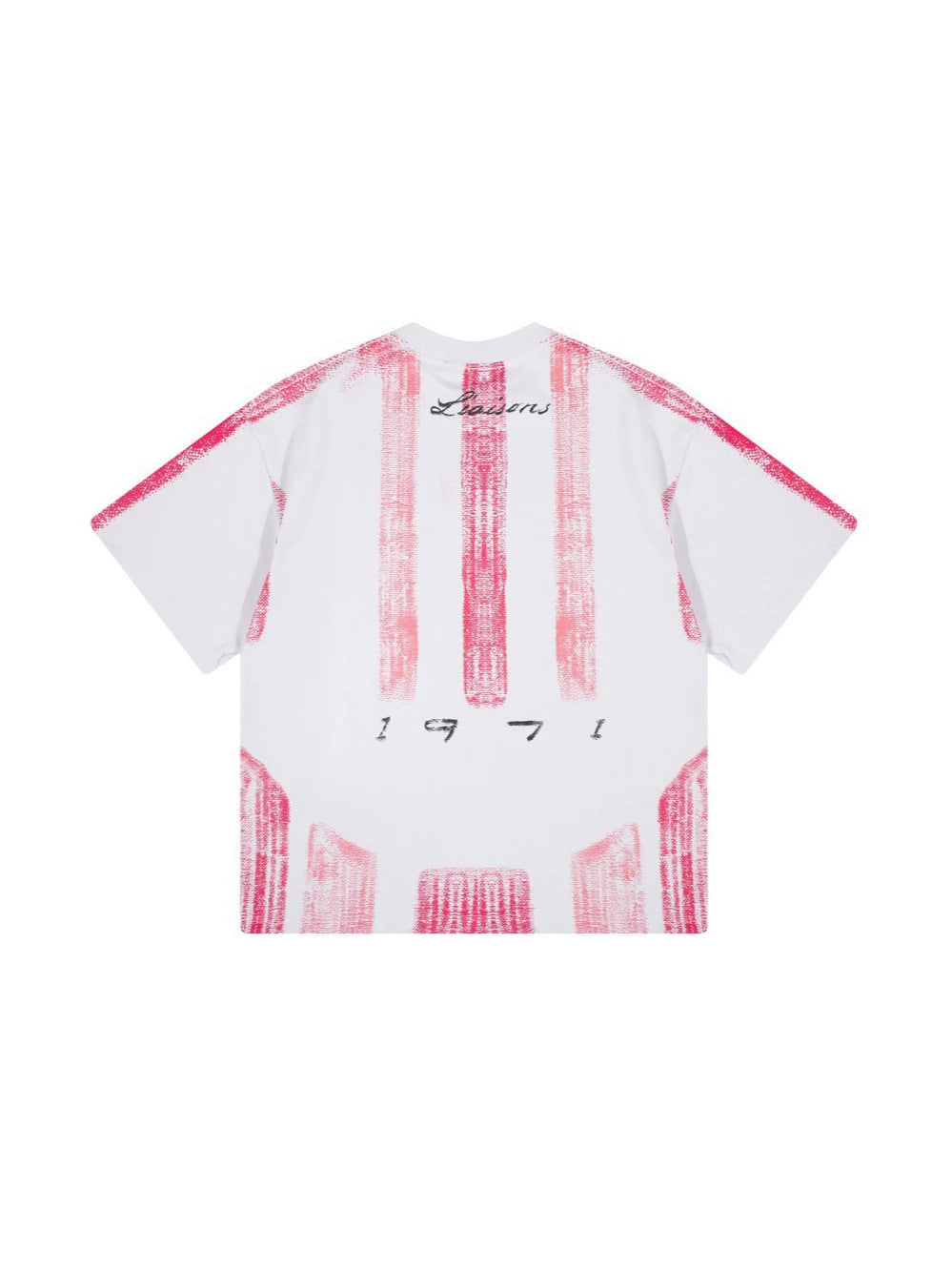 Gradient Spray Letter Print Oversize Short Sleeve T-Shirt WN27860