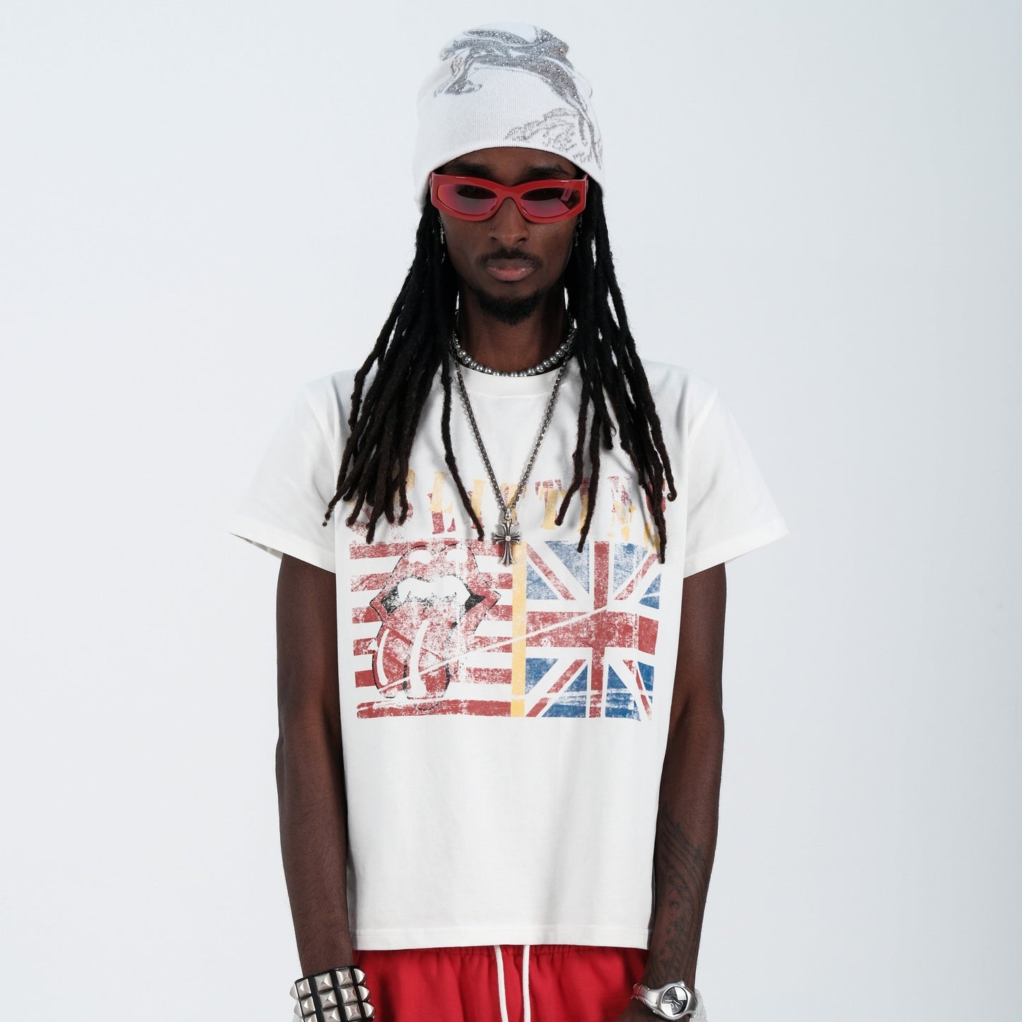 Flag Graphic Print Short Sleeve T-Shirt WN26623