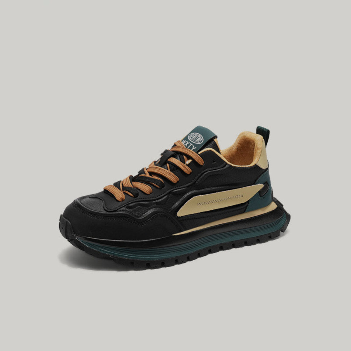 Color-Block Panel Trail Lace-Up Sneakers WN23438